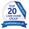 Trust Care Ltd carehome.co.uk Top 20 Mid-size Care Home Groups 2026 Winner Badge